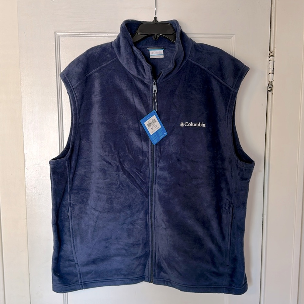 Columbia Fleece Vest - XXL - Blue - New with Tags